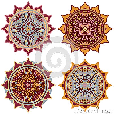 Decorative mandala set Vector Illustration