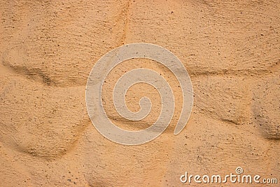 Decorative masonry painted in light brown Stock Photo