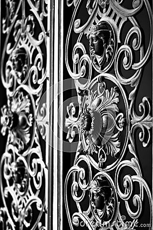 Decorative metal gate Stock Photo