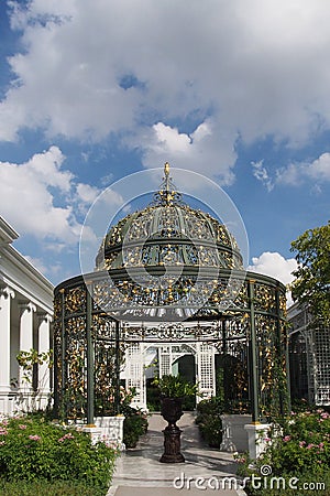 Decorative metal gazebo Stock Photo