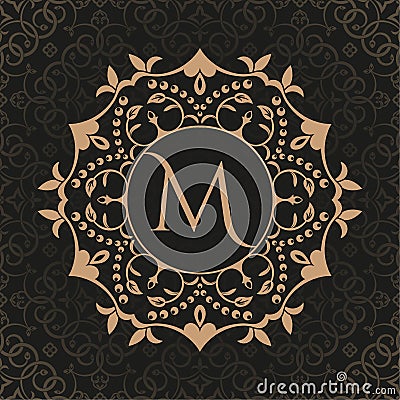 The decorative monogram Vector Illustration