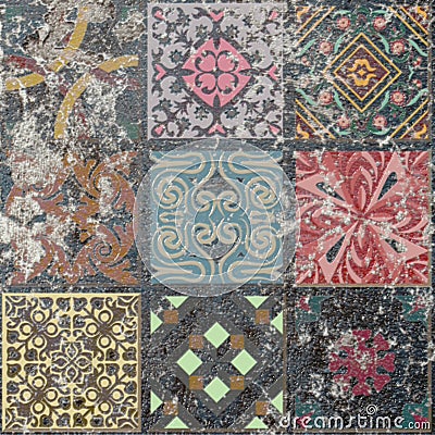 Decorative mosaic pattern tile modern look Stock Photo
