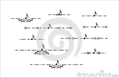 Decorative music delimiter Vector Illustration