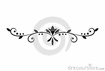 Decorative ornament art ornamental swirly pattern victorian panel Stock Photo