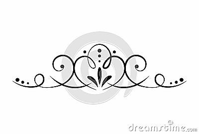 Decorative ornament art ornamental swirly pattern victorian panel Stock Photo