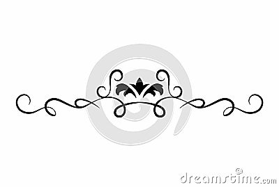 Decorative ornament art ornamental swirly pattern victorian panel Stock Photo