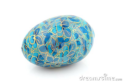 Decorative oval blue ball Stock Photo