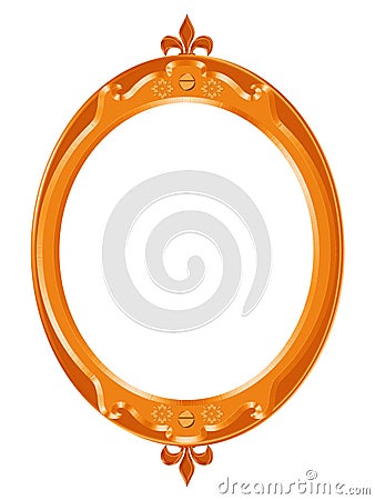 Decorative oval picture frame Stock Photo