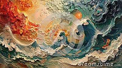 A decorative painting, abstract dream picture, deep sense Stock Photo