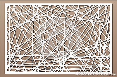 Decorative panel laser cutting. wooden panel. Elegant modern geometric abstract pattern. Ratio 2:3. Vector illustration Vector Illustration