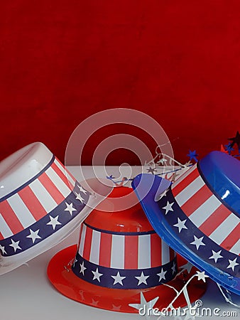 Decorative patriotic hats Stock Photo