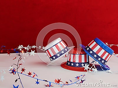 Decorative patriotic hats Stock Photo