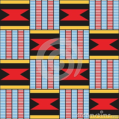 Decorative pattern for the background, tile and textiles. African. Vector Illustration