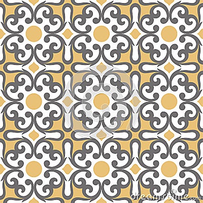 Decorative pattern for the background, tile and textiles. Stock Photo