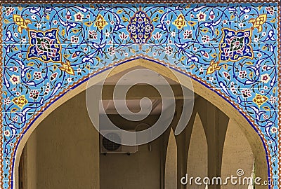Decorative patterns and architectural tile work of arch Stock Photo