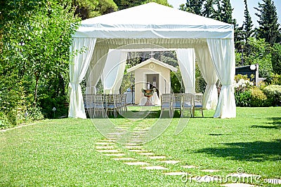 Decorative place for ceremonies or entertainments. Stock Photo