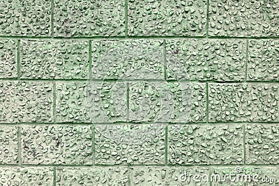 Decorative plaster under a large brick clean Stock Photo