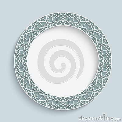 Decorative plate Vector Illustration