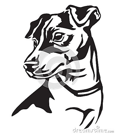 Decorative portrait of Dog Jack Russell Terrier vector illustration Vector Illustration