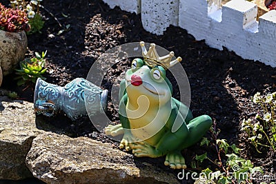 Decorative princess frog Stock Photo