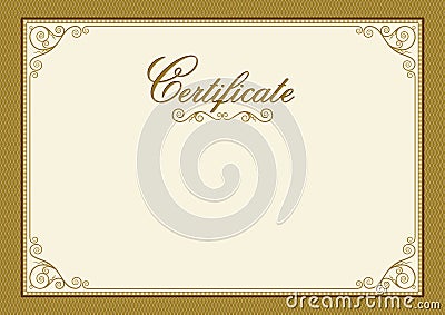 Decorative rectangular framework for label, certificate, card. Vector Illustration
