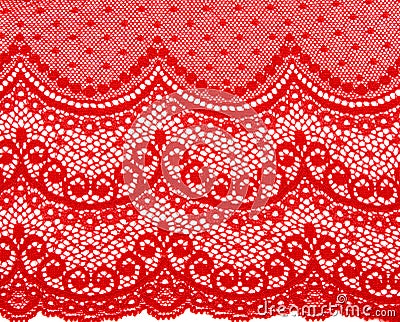 Decorative red lace Stock Photo