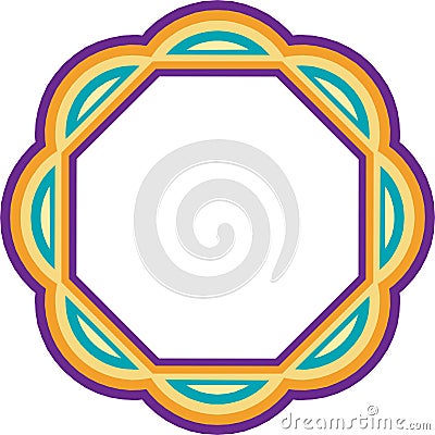 Decorative round frame Stock Photo