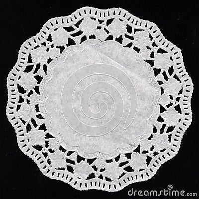 Decorative round paper lace Stock Photo