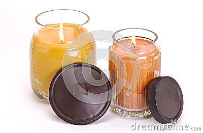 Decorative Scented Candles Stock Photo