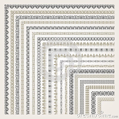 Decorative seamless border Vector Illustration