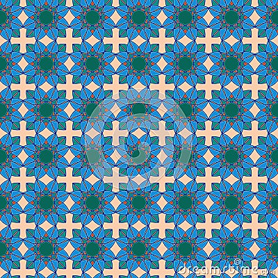 Decorative seamless pattern with mandala Vector Illustration