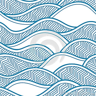 Decorative seamless pattern. Vector illustration with abstract waves or dunes. Vector Illustration