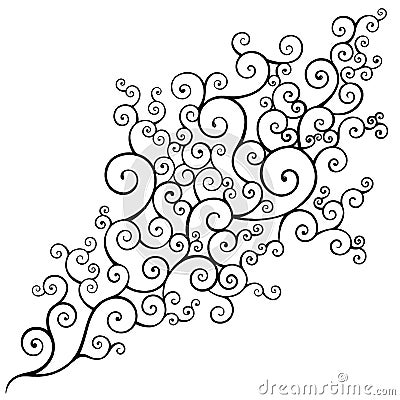 Decorative Spiral Patterns Cartoon Illustration