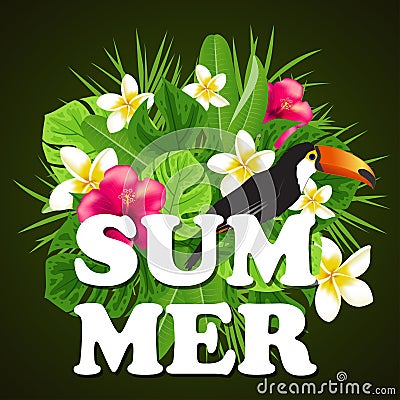 Decorative summer background Vector Illustration