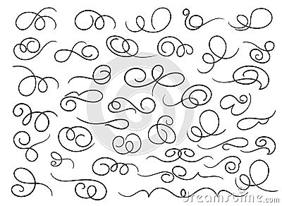 Decorative swirls. Designers collection Vector Illustration