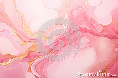 Decorative swirls morphing abstract fluid art. Colorful artistic texture. Generative AI Stock Photo