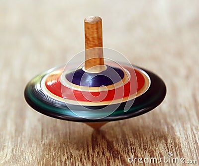 Decorative top spinning Stock Photo