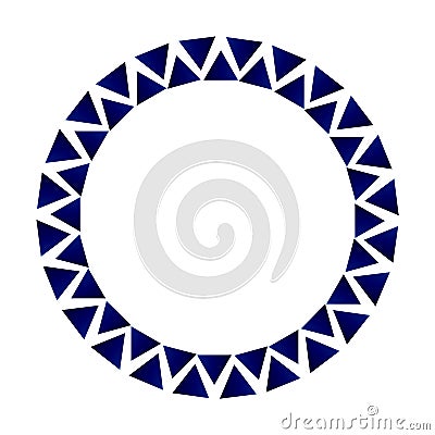 Decorative triangle circle frame Vector Illustration