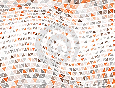 Decorative triangles halftone backdrop. Fade triangular structure cover background. Pixel Vector Illustration