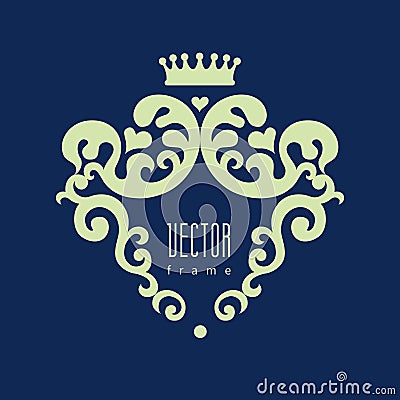 Decorative vector blazon for design template. Vector Illustration