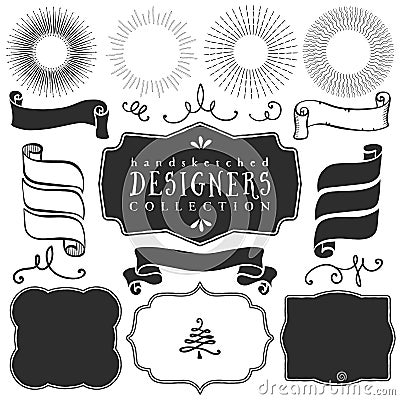 Decorative vector templates and elements for design of logos Vector Illustration