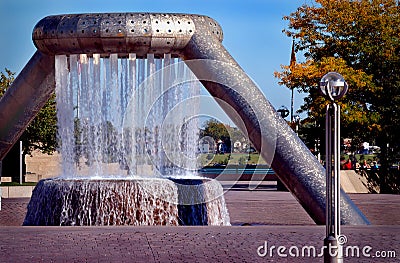 Decorative water fountain Stock Photo