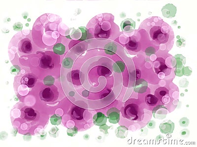 Decorative watercolor flowers. Floral illustration for wedding or greeting card-abstraction roses Cartoon Illustration