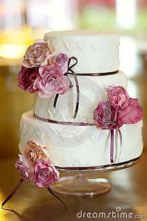 Decorative wedding cake Stock Photo