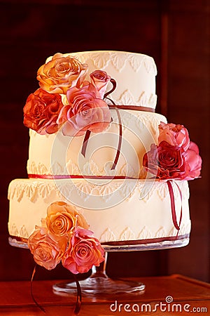 Decorative wedding cake Stock Photo