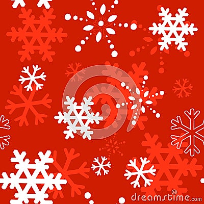 Decorative winter Christmas seamless texture Vector Illustration