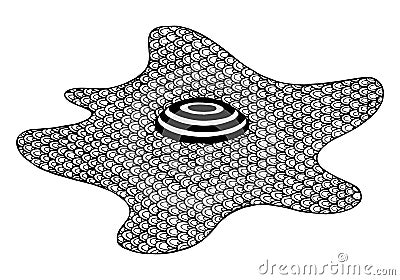 Decorative zentangle omelet Vector Illustration