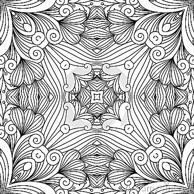 Decorative zentangle swirl pattern Vector Illustration