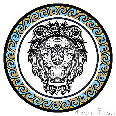 Decorative Zodiac sign Leo Vector Illustration