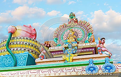 Decors of Murugan Temple Stock Photo